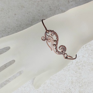 Vörösréz drótékszer szett szodalit kövekkel - ékszer - ékszerszett - Meska.hu