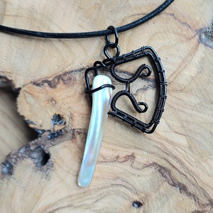 Drót fejsze nyaklánc férfi részére - ékszer - nyaklánc - medálos nyaklánc - Meska.hu