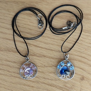 Kutya / macska tappancs acél nyaklánc swarovski kristályokkal - ékszer - nyaklánc - medálos nyaklánc - Meska.hu