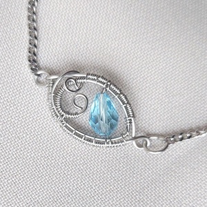 Valami kék az esküvőre acél karkötő  - Meska.hu