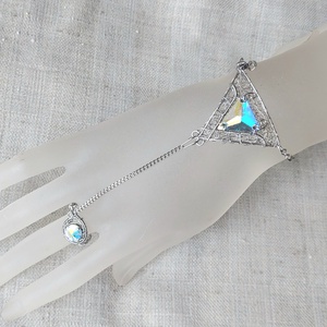 Színjátszó swarovski köves acél kézékszer - Meska.hu