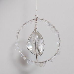 Hegyikristály életfa dísz, dekoráció, napfogó - otthon & életmód - dekoráció - fali és függő dekoráció - függődísz - Meska.hu