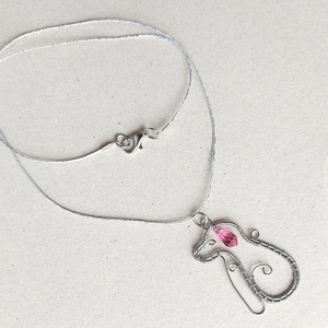 Acél kutya nyaklánc swarovski kristállyal - ékszer - nyaklánc - medálos nyaklánc - Meska.hu