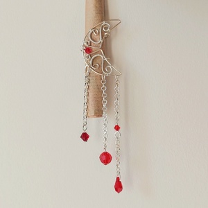 Ezüstözött hold hajcsat, hajdísz swarovski kristályokkal, Ruha & Divat, Hajdísz & Hajcsat, Hajcsat & Hajtű, Ékszerkészítés, MESKA