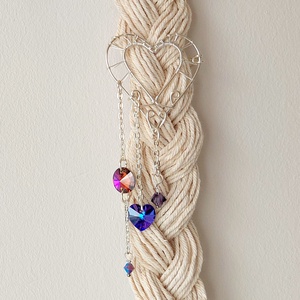 Ezüstözött hajcsat lila swarovski kristályokkal, Ruha & Divat, Hajdísz & Hajcsat, Hajcsat & Hajtű, Ékszerkészítés, MESKA