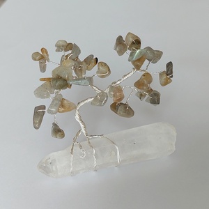 Ásvány fa / bonsai hegyikristállyal és labradorit kövekkel - Meska.hu