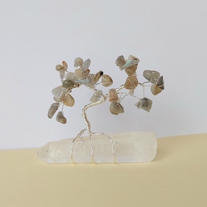 Ásvány fa / bonsai hegyikristállyal és labradorit kövekkel - otthon & életmód - dekoráció - spiritualitás - ásványok - Meska.hu