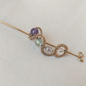 Ásvány gyerek hajtű antikolt alpakka drótból - ruha & divat - hajdísz & hajcsat - hajcsat & hajtű - Meska.hu