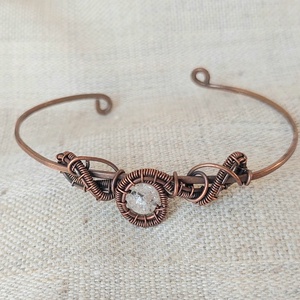 Roppantott hegyikristály vörösréz karkötő - ékszer - karkötő - ásványkarkötő - Meska.hu