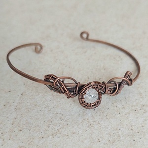 Roppantott hegyikristály vörösréz karkötő - ékszer - karkötő - ásványkarkötő - Meska.hu