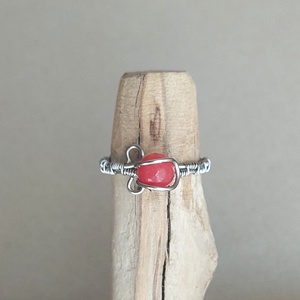 Állítható vörösréz gyűrű ásvány golyóval - Meska.hu