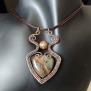 Zöld opál vörösréz ékszerszett - ékszer - ékszerszett - Meska.hu