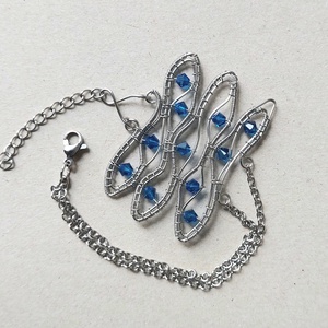 Acél karkötő swarovski kristályokkal - ékszer - karkötő - karkötő medállal - Meska.hu