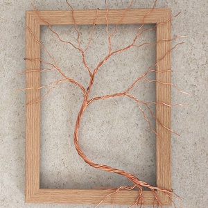 Vörösréz életfa, drótfa képkereten dekoráció - Meska.hu