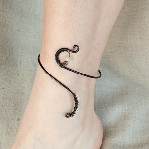 Boka gyűrű, láb ékszer több színben alumínium drótból - ékszer - lábdísz és testékszer - lábgyűrű és lábdísz - Meska.hu