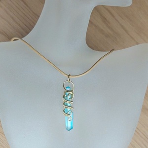 Akva aura kvarc nyaklánc - Meska.hu