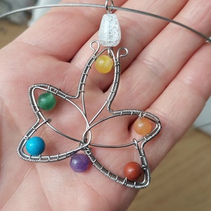 7 csakra ásvány nyaklánc acélból - Meska.hu