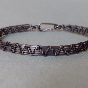 5 szálas vörösréz drót karkötő, karperec - ékszer - karkötő - karperec - Meska.hu