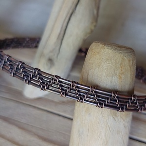 5 szálas vörösréz drót karkötő, karperec - ékszer - karkötő - karperec - Meska.hu