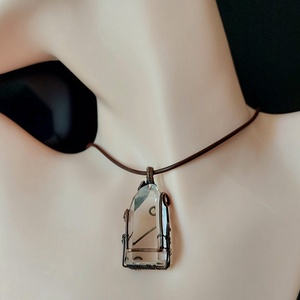 Hegyikristály ásvány csúcs nyaklánc - Meska.hu