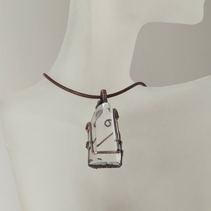 Hegyikristály ásvány csúcs nyaklánc - ékszer - nyaklánc - medálos nyaklánc - Meska.hu