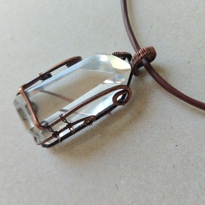 Hegyikristály ásvány csúcs nyaklánc - ékszer - nyaklánc - medálos nyaklánc - Meska.hu