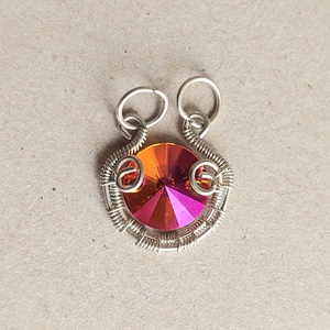 Sterling ezüst medál swarovski kristállyal - ékszer - nyaklánc - medál - Meska.hu