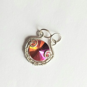 Sterling ezüst medál swarovski kristállyal - ékszer - nyaklánc - medál - Meska.hu
