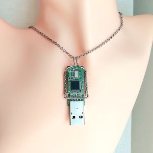 Férfi pendrive acél nyaklánc - ékszer - nyaklánc - medálos nyaklánc - Meska.hu