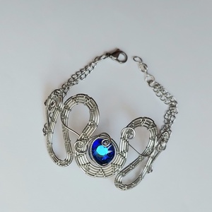 Nemesacél karkötő swarovski kristállyal - Meska.hu