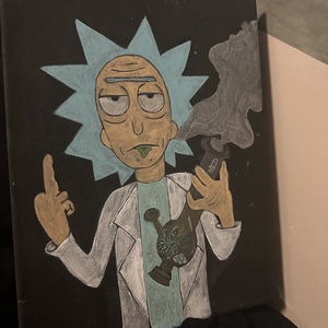 Rick és Morty festmény - művészet - festmény - akril - Meska.hu