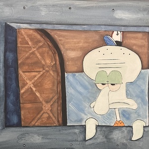 Spongyabob,tunyacsáp festmény - művészet - festmény - akril - Meska.hu
