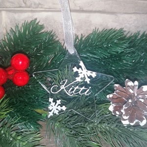Névre szóló karácsonyfadísz - karácsony - karácsonyi lakásdekoráció - karácsonyfadíszek - Meska.hu