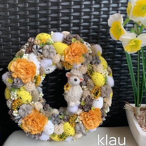 Ajtódísz, kopogtató báránnyal - Meska.hu