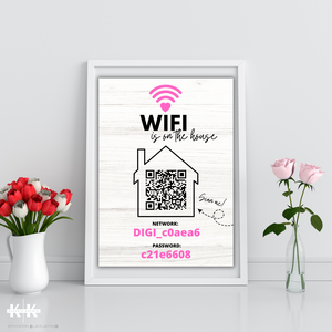 Egyedi QR kódos WI-FI tábla - otthon & lakás - dekoráció - fali és függő dekoráció - falra akasztható dekor - Meska.hu