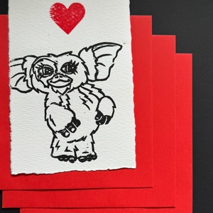 Egyedi Linómetszet képeslap borítékkal, Művészet, Grafika & Illusztráció, Művészi nyomat, Fotó, grafika, rajz, illusztráció, MESKA