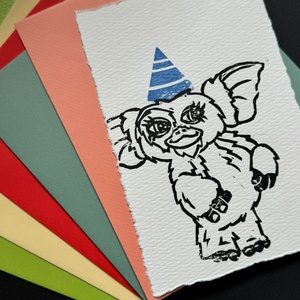 Egyedi Linómetszet képeslap borítékkal, Művészet, Grafika & Illusztráció, Művészi nyomat, Fotó, grafika, rajz, illusztráció, MESKA
