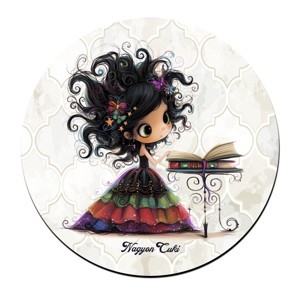 3 db aranyos Könyv hercegnő kör alakú alátét szett (#82) - otthon & életmód - konyhafelszerelés, tálalás - tálalás - tányér- és poháralátét - Meska.hu