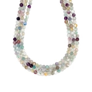 Fluorit fazettált golyó 4-5mm ékszerkészítő alapanyag (füzér), Kellékek & szerszámok, Ásvány alapanyag, Ásványfüzér, , MESKA