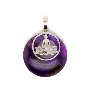 Fánk medál ülő buddha Ametiszt 3cm - Meska.hu