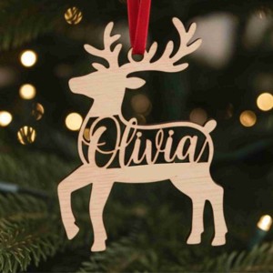 Karácsonyfadísz szarvas megszemélyesítve - Meska.hu
