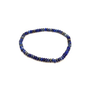 Lapis lazuli korong ásványkarkötő 4x2 mm Csillagos Éj - Meska.hu