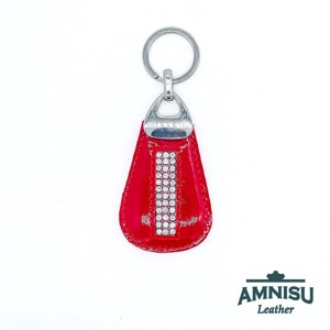 Piros gyűrt lakk csepp alakú swarovski köves kulcstartó H5009 - táska & tok - kulcstartó & táskadísz - kulcstartó - Meska.hu