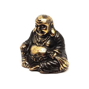 Réz figura nevető Buddha óarany 5cm - Meska.hu
