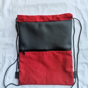 Szürke textilbőr tornazsák/Gym bag - táska & tok - hátizsák - tornazsák, gymbag - Meska.hu