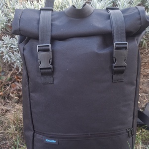 Rolltop hátizsák fekete,nagy méretű - Meska.hu