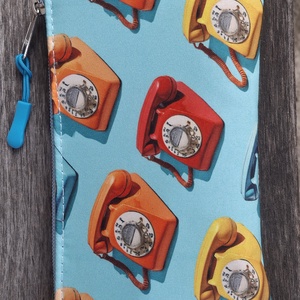 Retro telefon mintás neszeszer,mobiltok,szemüvegtok - táska & tok - pénztárca & más tok - telefontok - Meska.hu