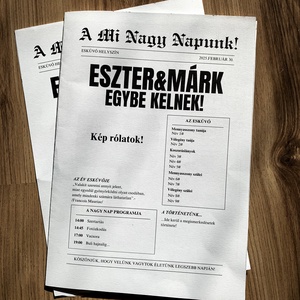 Esküvői újság - esküvő - emlék & ajándék - köszönőajándék - Meska.hu
