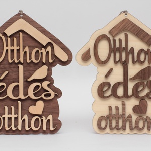 Otthon édes otthon tábla - otthon & életmód - dekoráció - ajtó- és ablak dekoráció - ajtódísz & kopogtató - Meska.hu