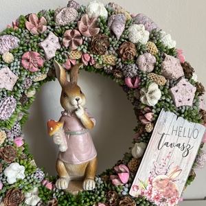 Hello tavasz kopogtató - otthon & életmód - dekoráció - ajtó- és ablak dekoráció - ajtódísz & kopogtató - Meska.hu